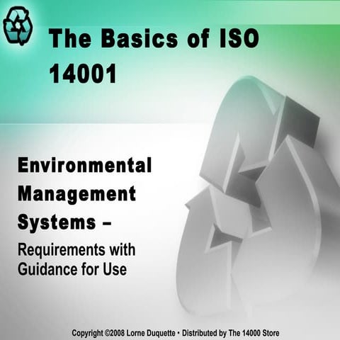 Basics Of ISO 14001