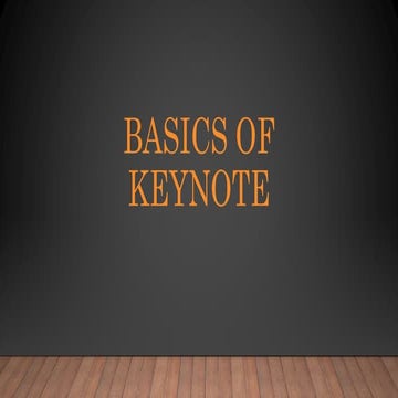 Basics of keynote
