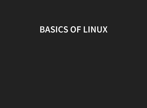 Introduction to linux day1 | PPT