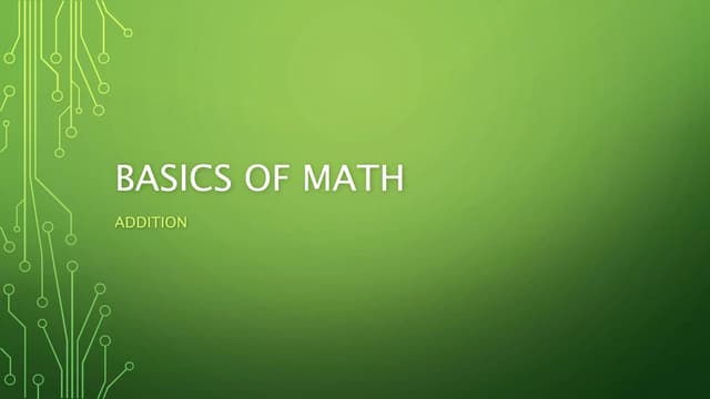 Basic math (addition) | PPTX
