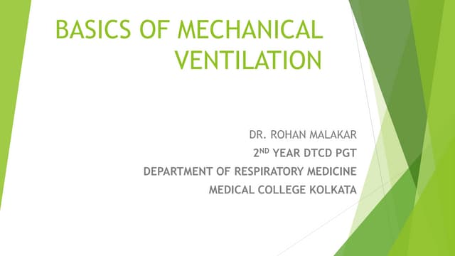 Basics of mechanical ventilation 