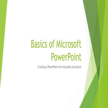 How to create a basic power point presentation