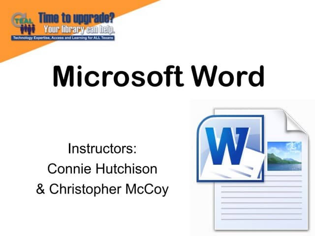 Microsoft word basics | PPT | Operating Systems | Computer Software and ...