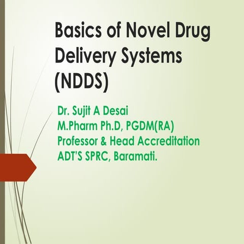 Comprehensive Overview of Novel Drug Delivery Systems (NDDS) for ...