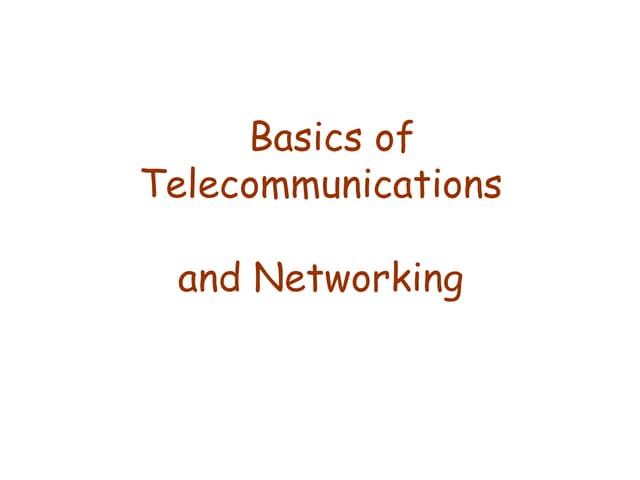 Basics Of Networking