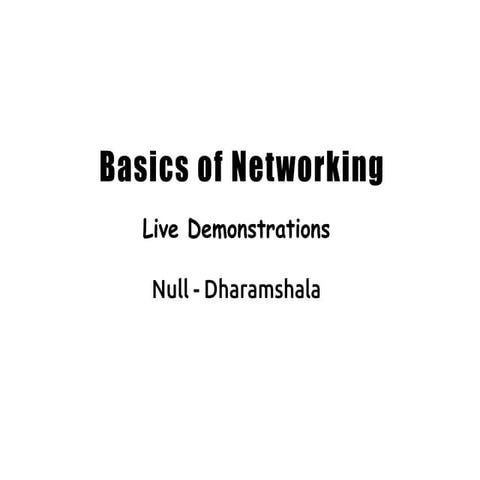 Basics of Networking