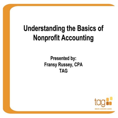Basics of Nonprofit Accounting