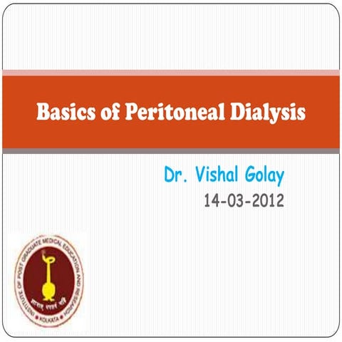 Basics of peritoneal dialysis