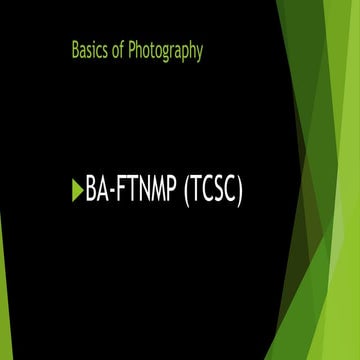 Basics of photography 