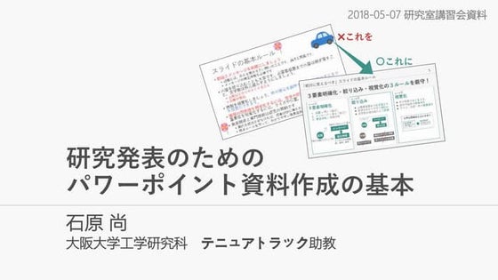 研究発表のためのパワーポイント資料作成の基本