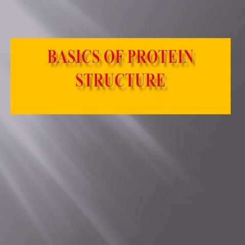 Protein structure | PPTX