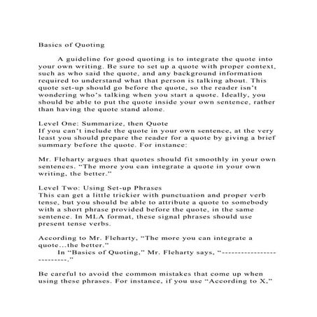 Basics of QuotingA guideline for good quoting is to integrate.docx