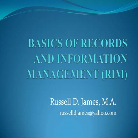 Basics of records management