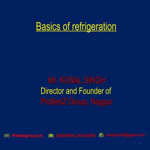 Basics of Refrigerartion