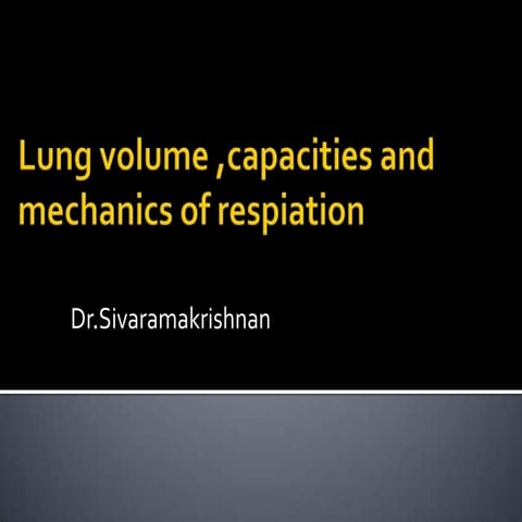 Basics of respiration