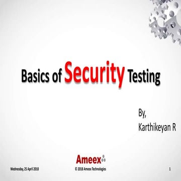 Basics of Security Testing