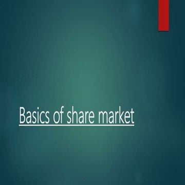 Basics of share market