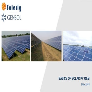 Basics of Solar PV O&M - Solarig Gensol