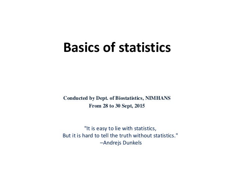 Basics Of Statistics