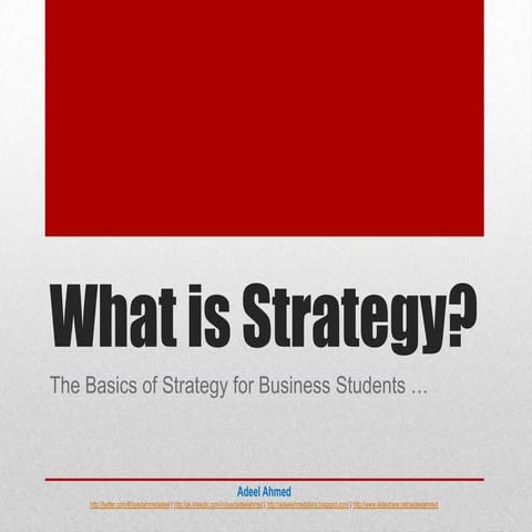Basics of strategy for business students