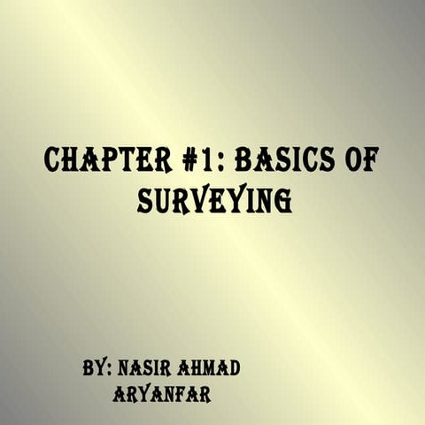 Basics of surveying