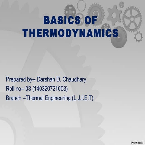 Basics of thermodynamics