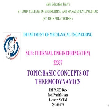 Basics of thermodynamics