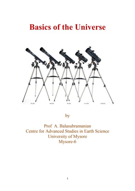 Basics of  the universe
