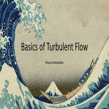 Basics of Turbulent Flow