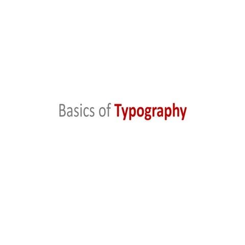 Basics of typography hierarchy