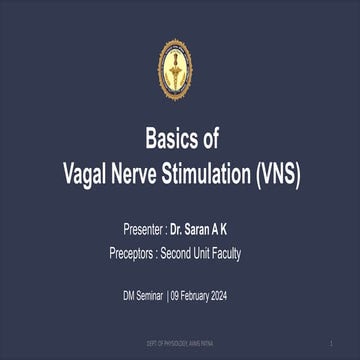 Basics of Vagal Nerve Stimulation  (VNS)