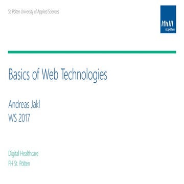 Basics of Web Technologies | PPT