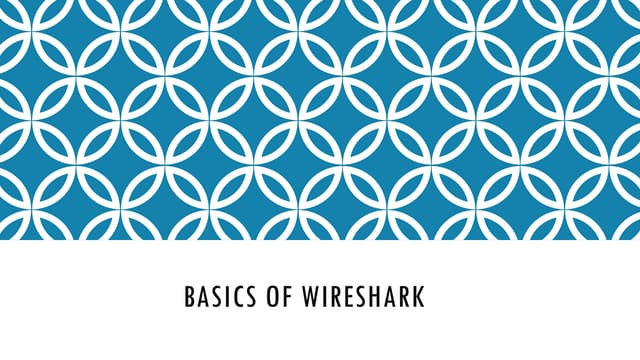 Wireshark Tutorial