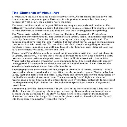 Basics pt1 elements of art