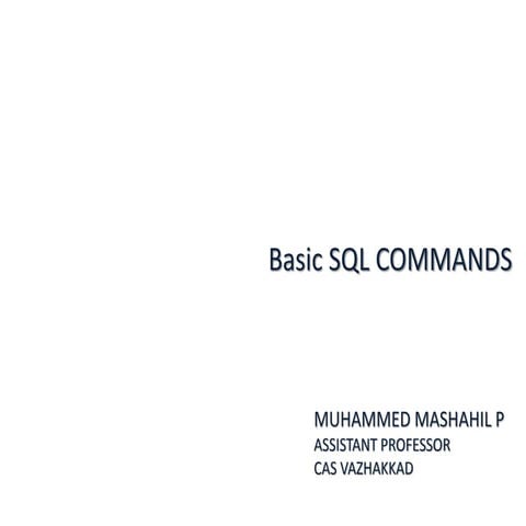 Basic sql Commands | PPT