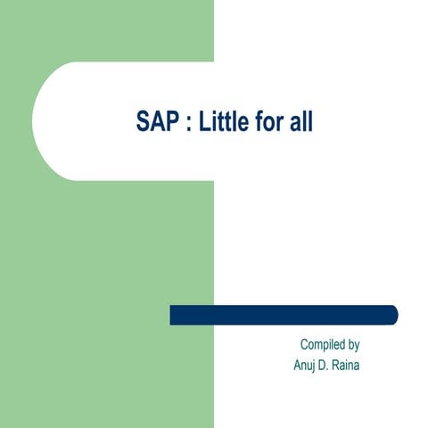 Basics SAP | PPT