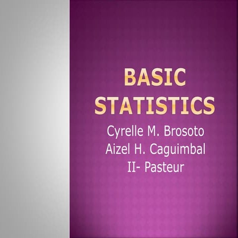 Basic statistics | PPT