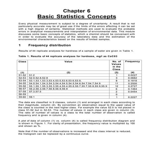 Basic Statistics Concepts | PDF