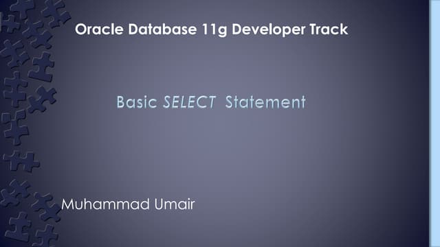 Basic SQL Statments