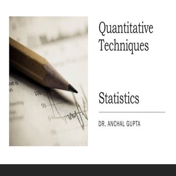 General management - introduction to statistics | PPT