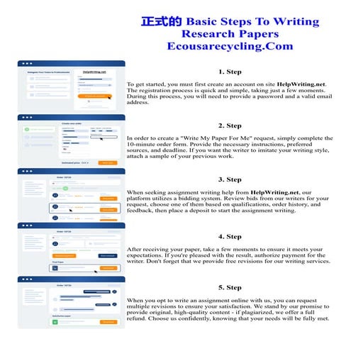 Basic Steps To Writing Research Papers Ecousarecycling.Com
