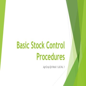Basic Stock Control Procedures pptx Basic Stock Control Procedures pptx