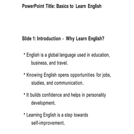 Basics to learn English..............pptx
