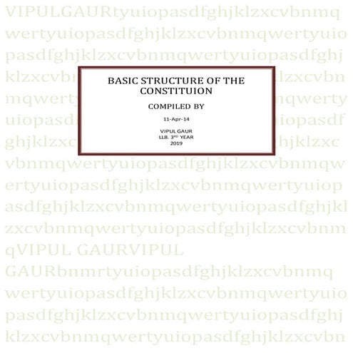 Basic structure of indian constituion(1)