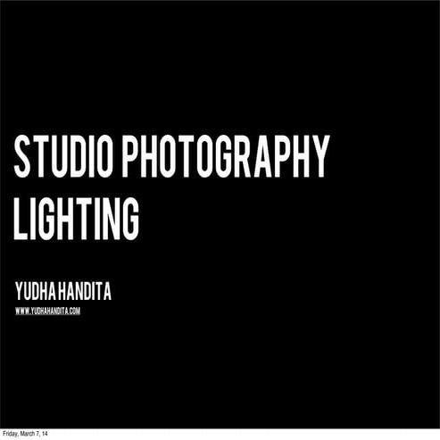 Basic studio lighting
