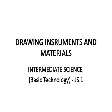 Comprehensive Guide to Drawing Instruments and Materials for ...