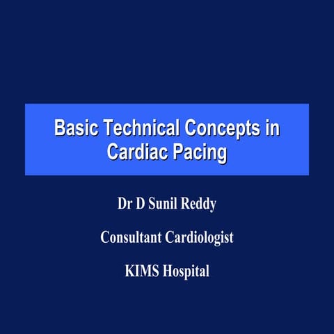 Basic technical concepts in cardiac pacing