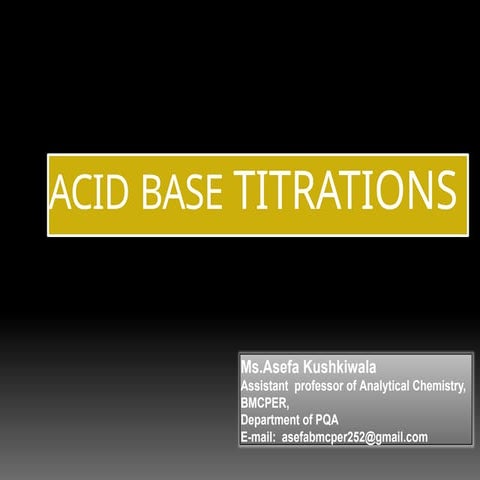Basic Titrations |Titration Curves | pH Calculations.pptx