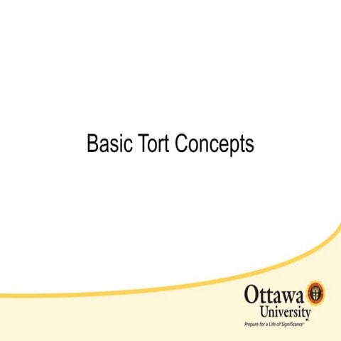 Basic Tort Concepts