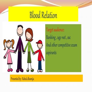 Basic to solve blood relation